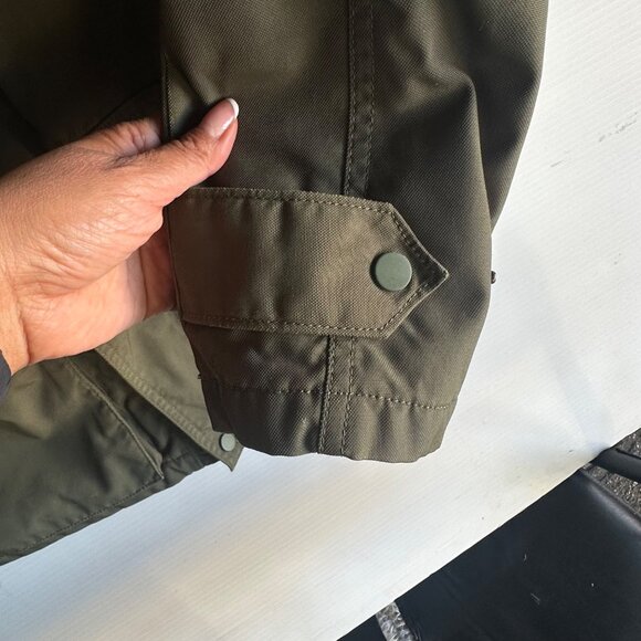 Banana Republic Mens Parka Jacket Olive Green Hooded Size M - Picture 10 of 15